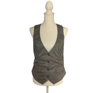 Y2K Maurices Gray Vest Size Large